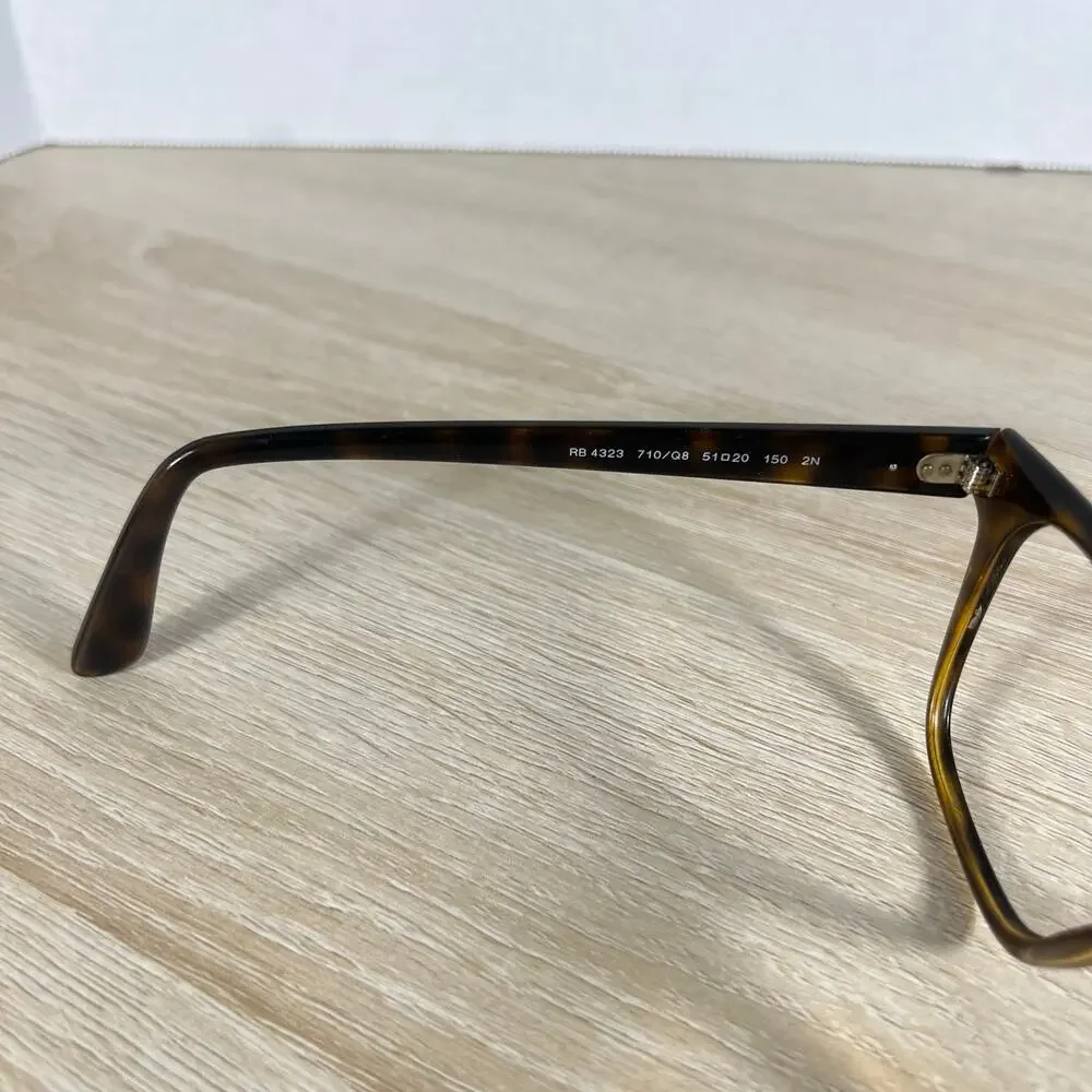 Ray-Ban RB4323 710/Q8 Sunglasses Tortoise Shell Frames Only Italy 51-20-150